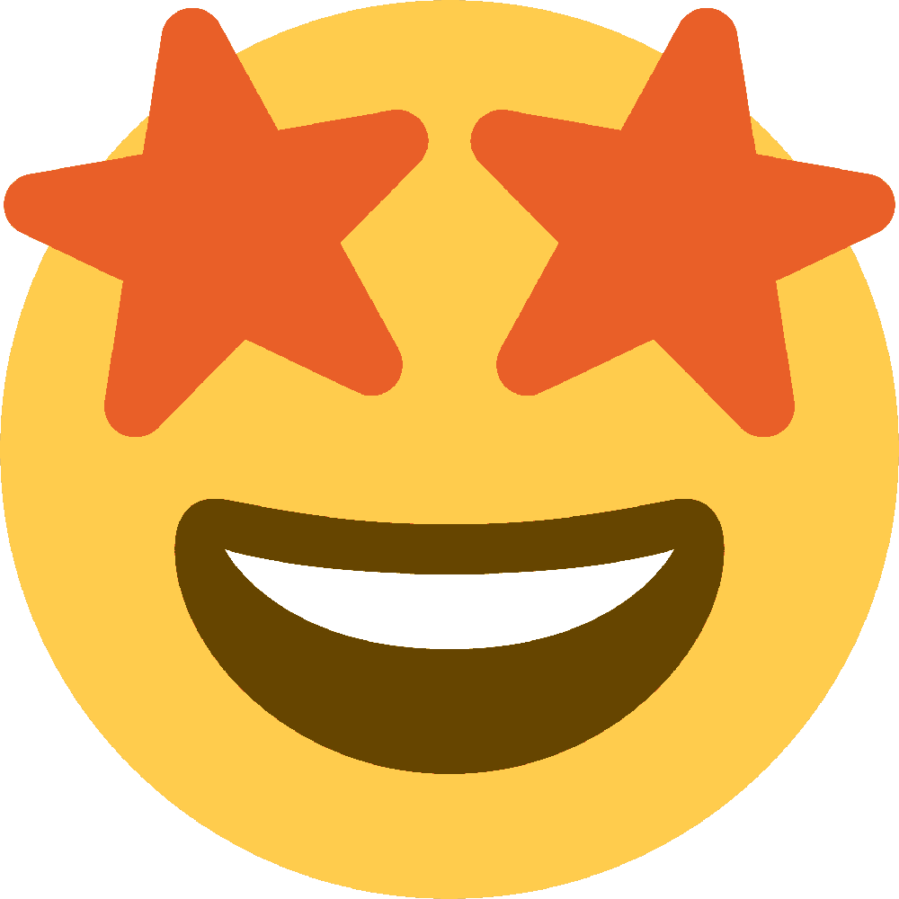 Grinning Face With Star Eyes Transparent Picture