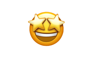 Grinning Face With Star Eyes PNG