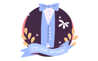 Groom Suit Free Sticker PNG