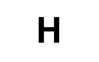 H Alphabet PNG