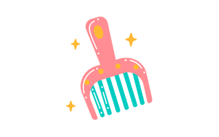 Hair Comb Free Sticker PNG