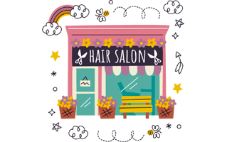 Hair Salon Sticker PNG