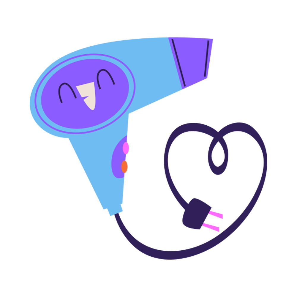 Hairdryer Free Sticker Transparent Image