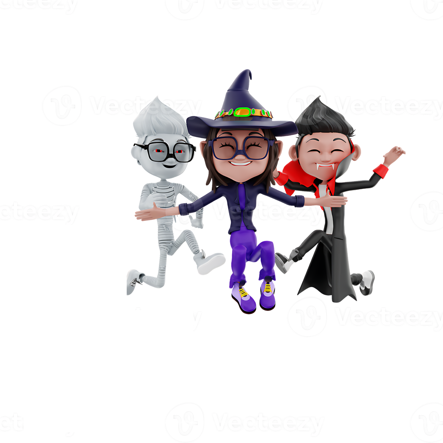 Halloween 3D Characters Transparent Picture