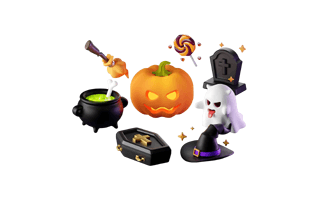 Halloween 3D Icon PNG