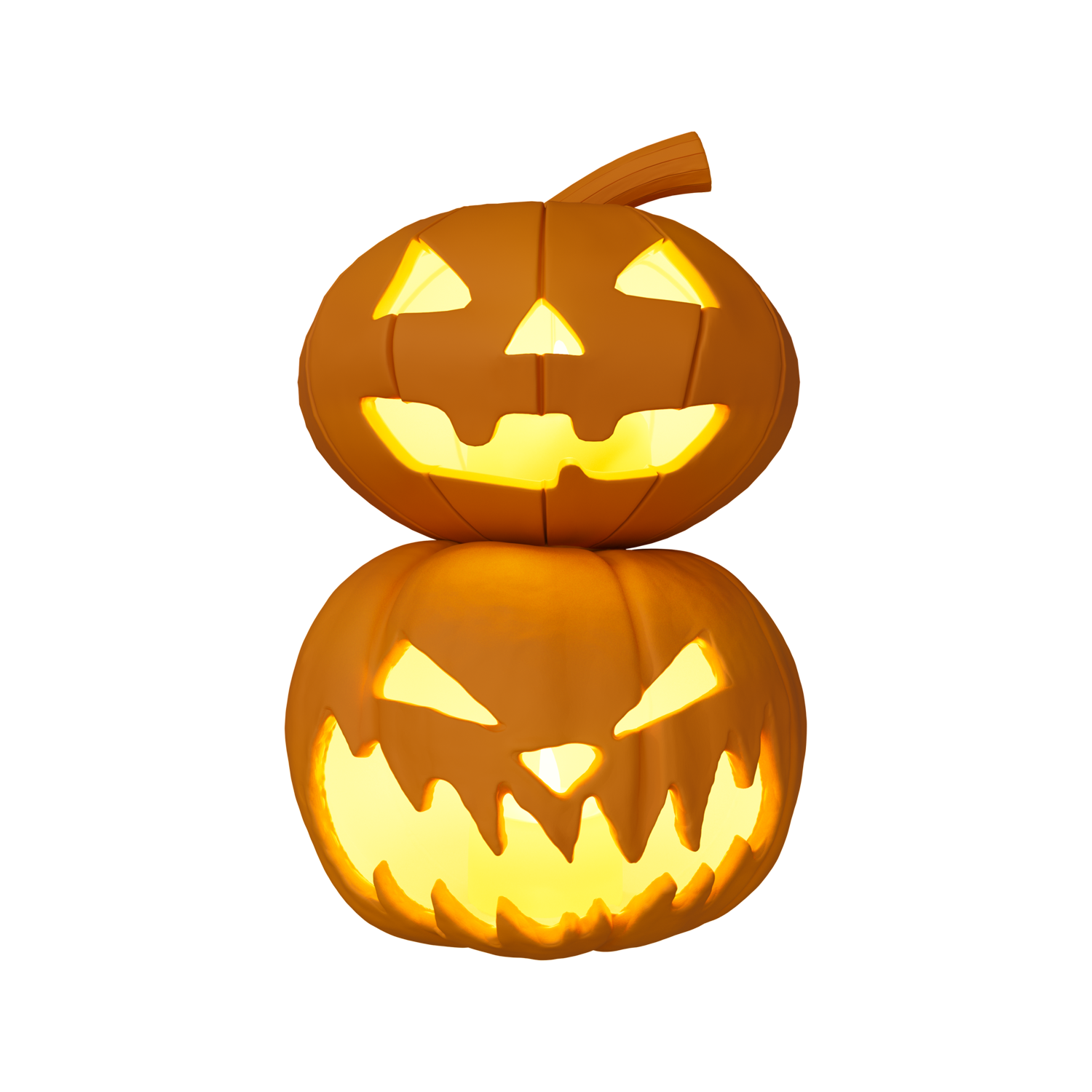 Halloween 3D Pumpkin Transparent Image