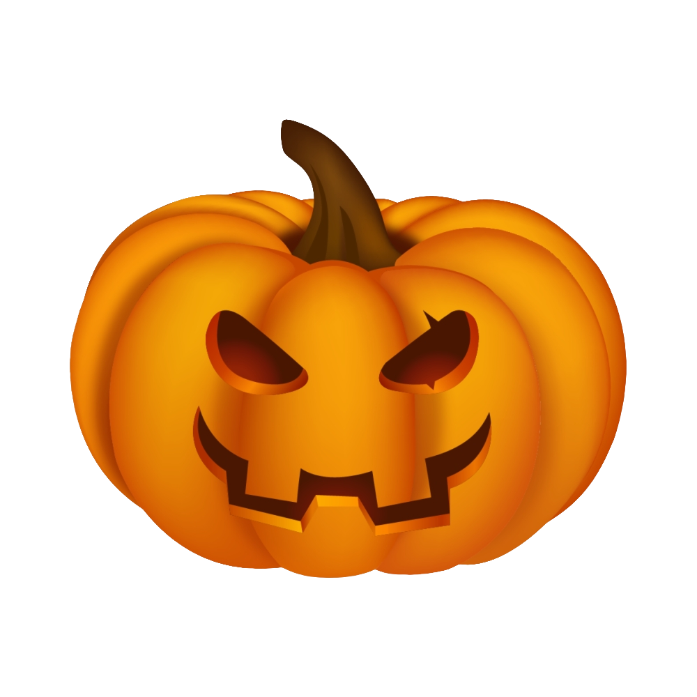 Halloween 3D Pumpkin Transparent Clipart