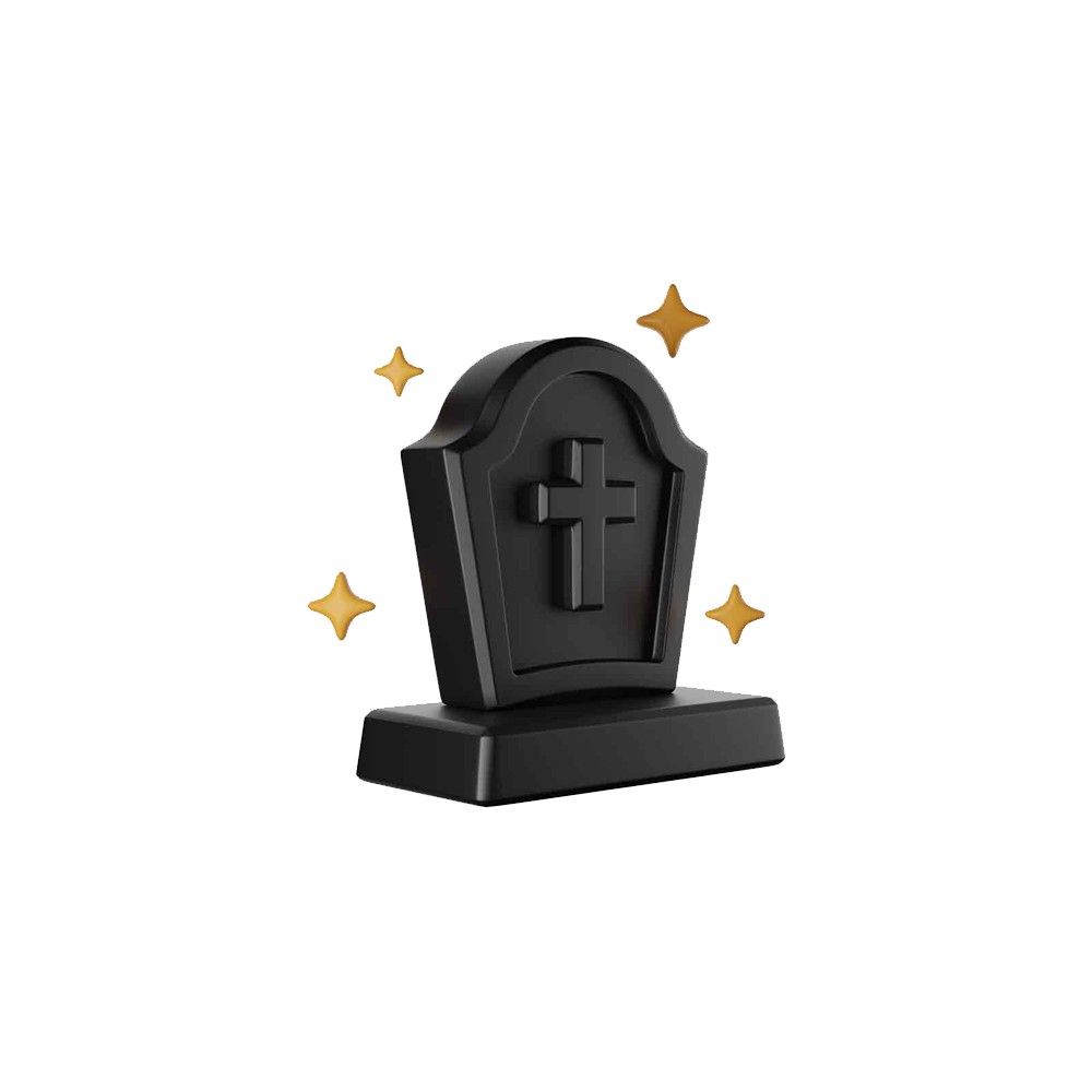 Halloween 3D Tombstone Transparent Picture