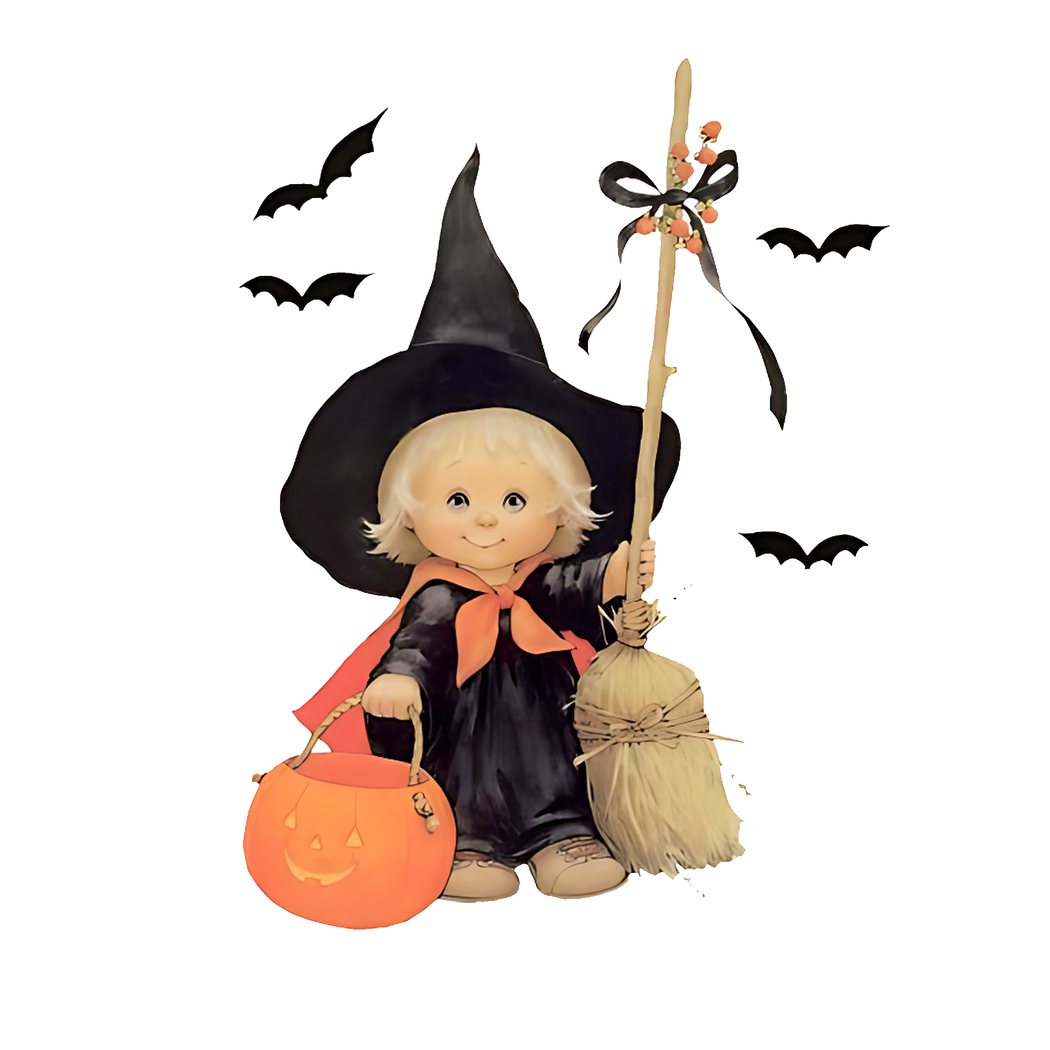 Halloween Baby Witch Transparent Clipart