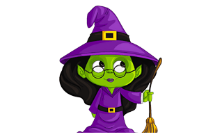 Halloween Baby Witch PNG