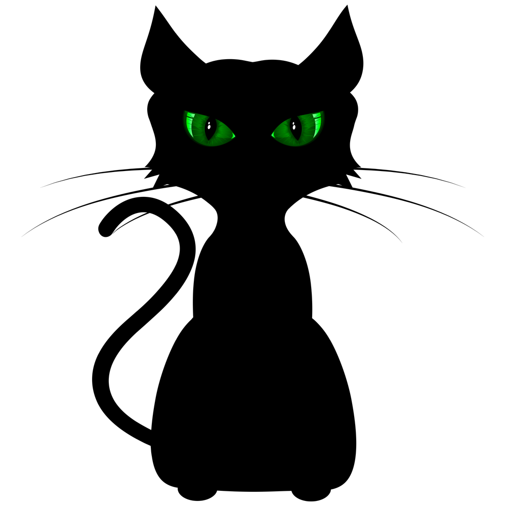 Halloween Black Cat Transparent Clipart