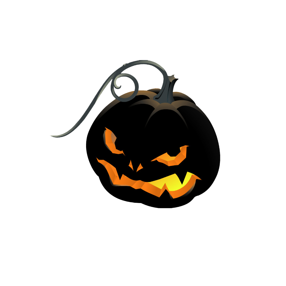 Halloween Black Pumpkin  Transparent Picture