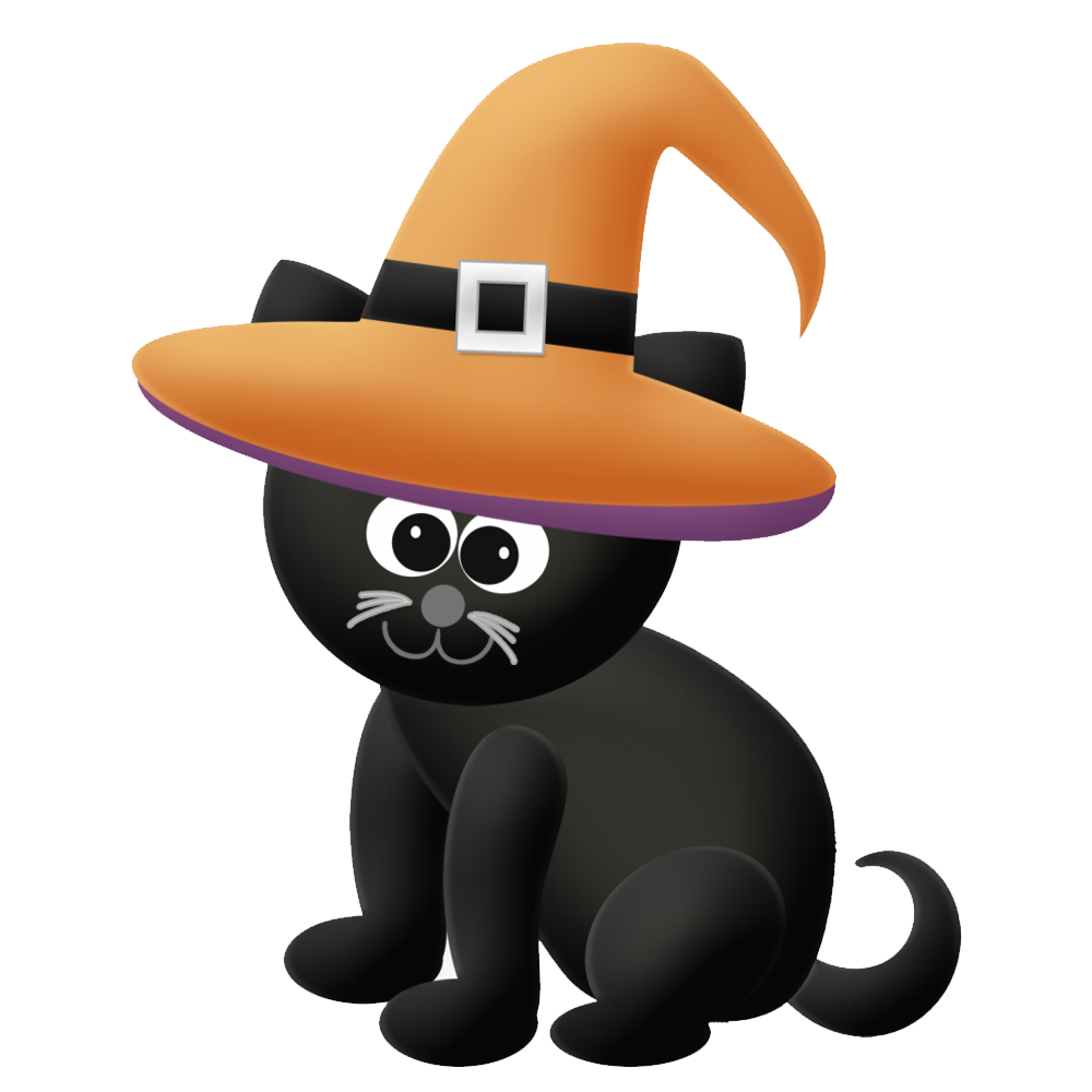 Halloween Cat With Hat Transparent Gallery
