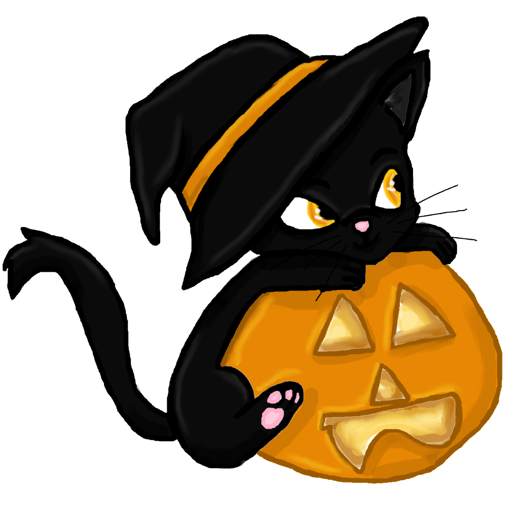 Halloween Cat With Pumpkin Transparent Gallery