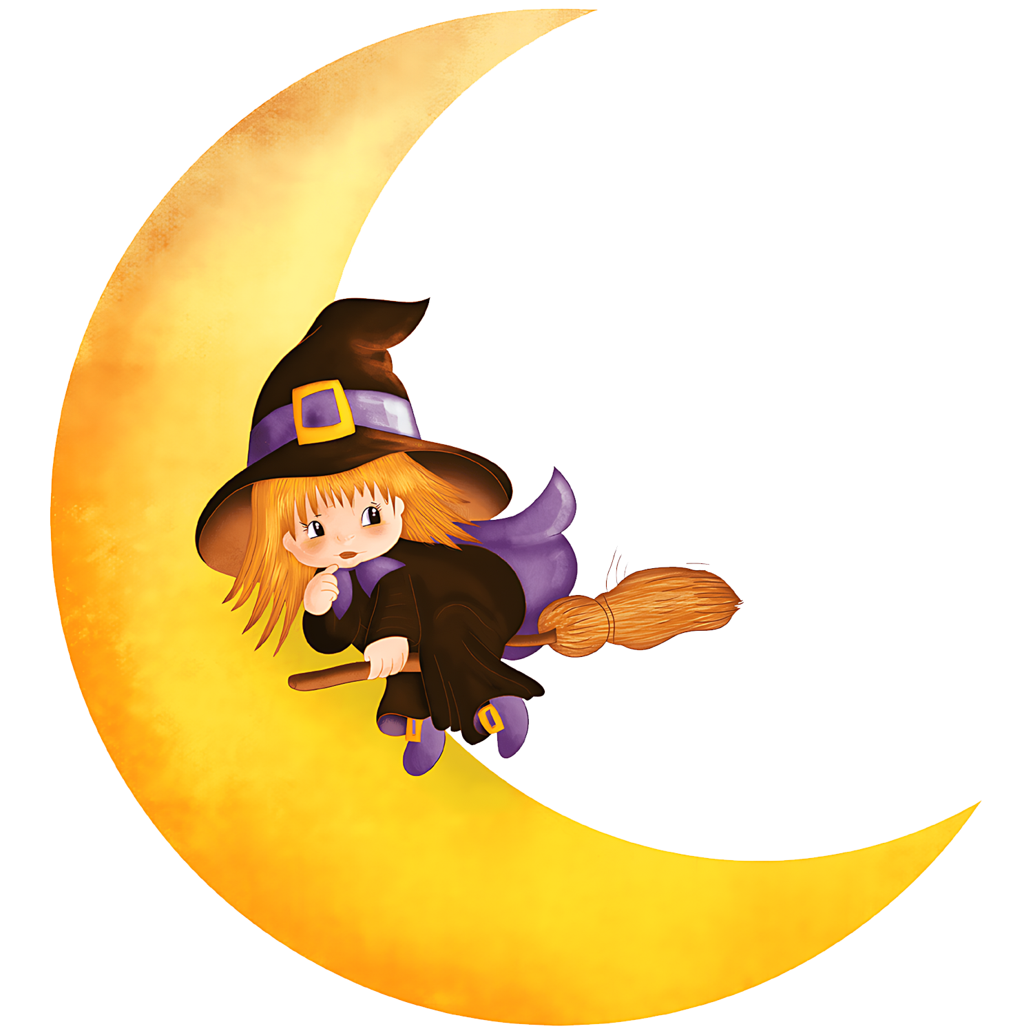 Halloween Cute Witch Transparent Picture