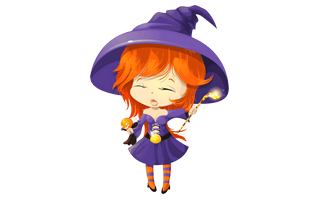 Halloween Cute Witch PNG