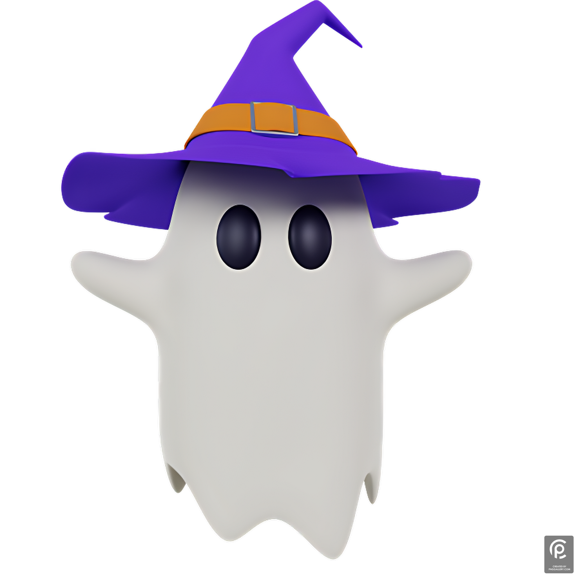 Halloween Ghost With Hat Transparent Clipart