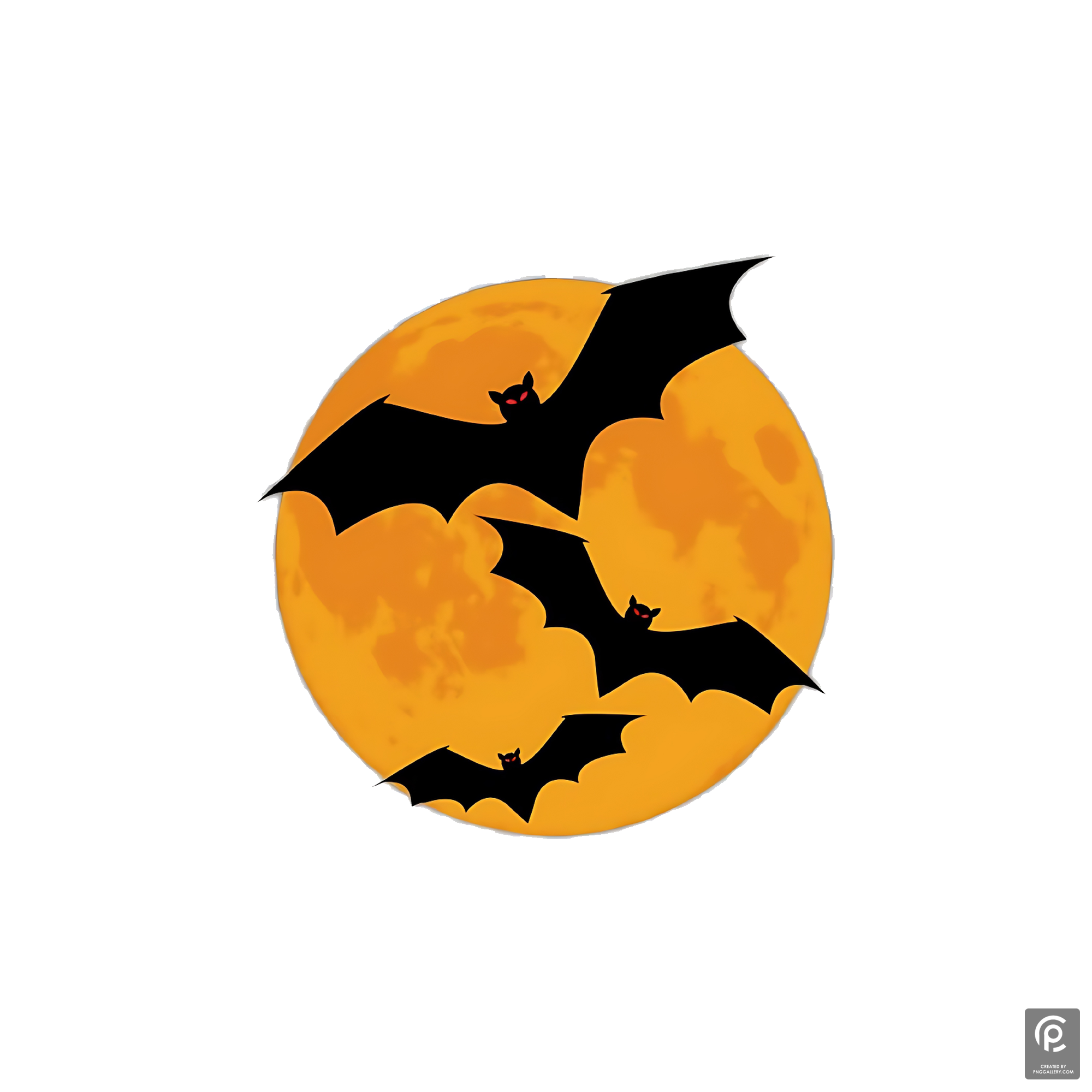 Halloween Moon And Bat Transparent Clipart
