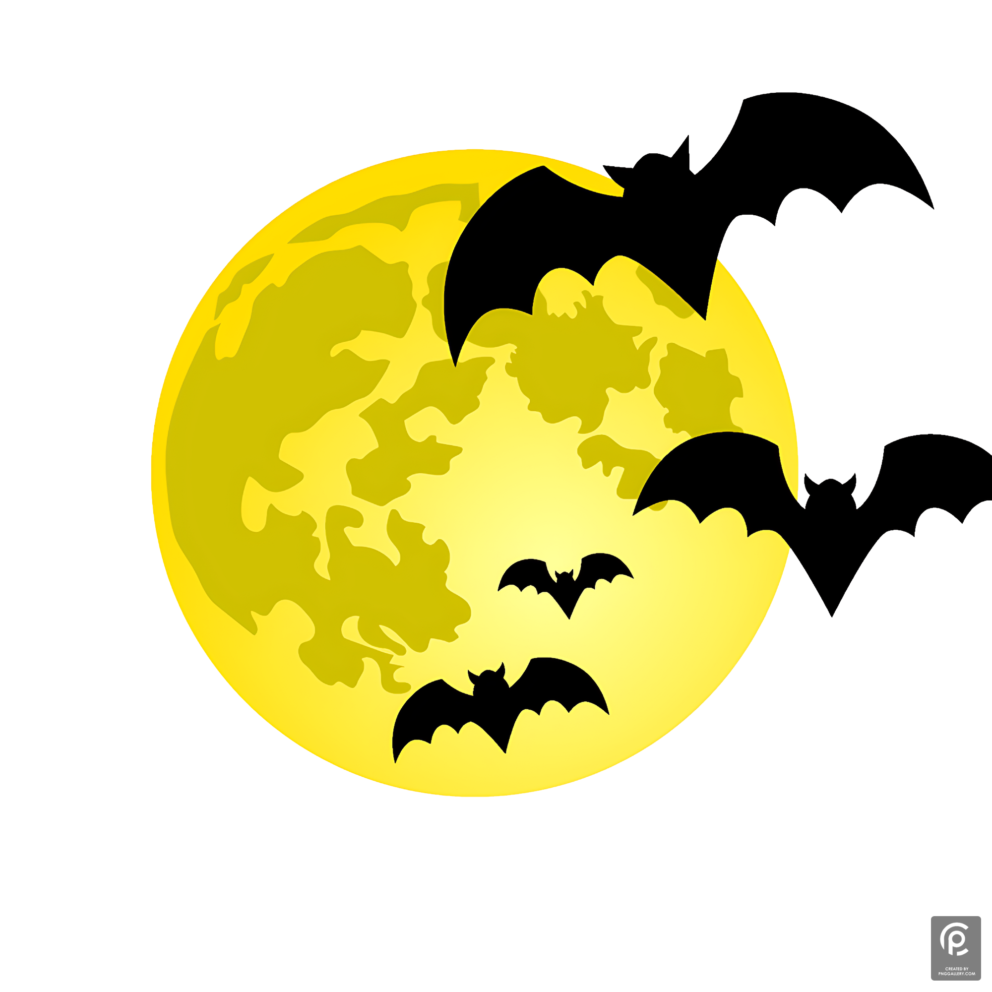 Halloween Moon And Bat Transparent Gallery