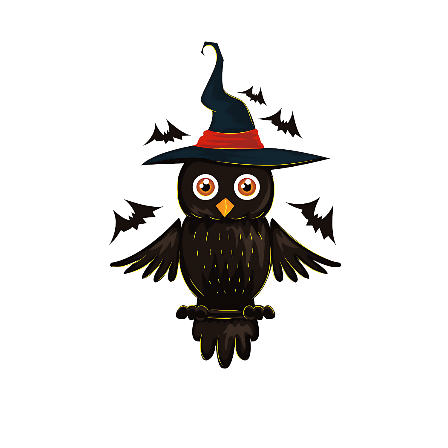 Halloween Owl In Witch Hat Transparent Image