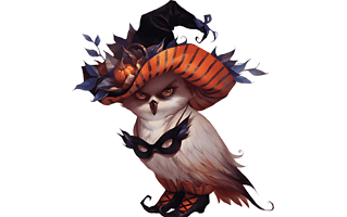 Halloween Owl In Witch Hat PNG