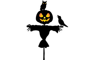 Halloween Pumpkin Scarecrow PNG