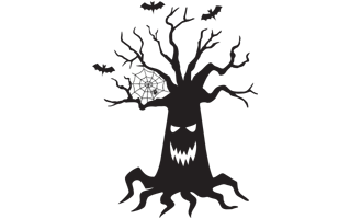 Halloween Scary Tree PNG