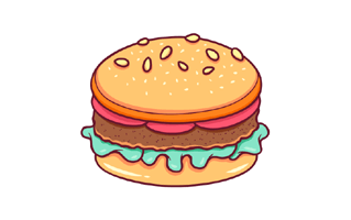 Hamburger Free Sticker PNG
