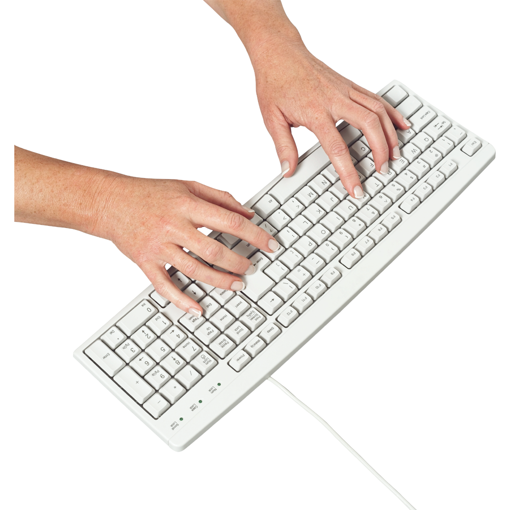 Hand On Keyboard Transparent Image