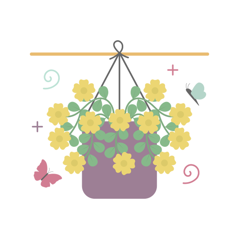 Hanging Pot Free Sticker Transparent Image