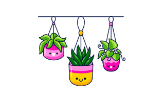 Hanging Pot Sticker PNG