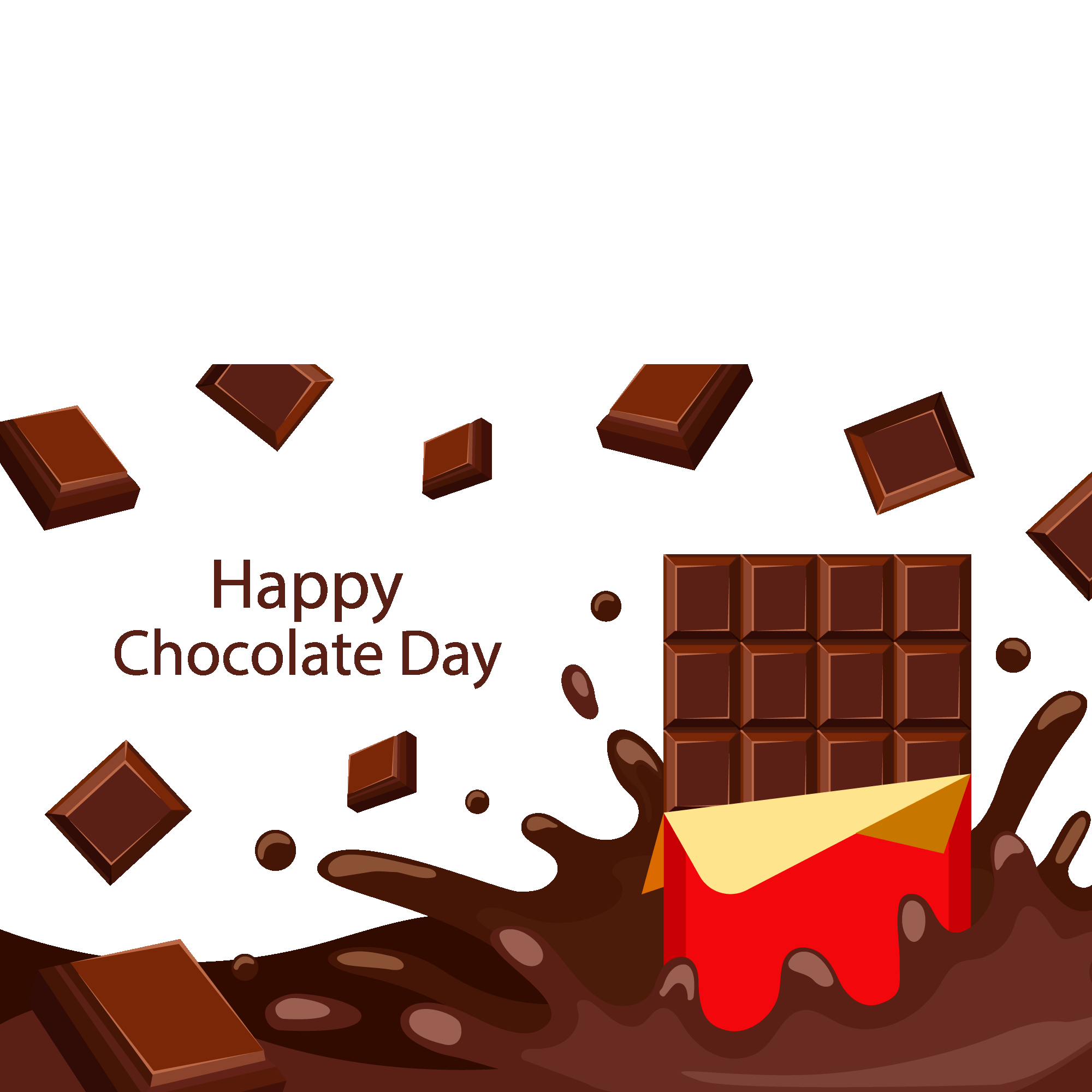 Happy Chocolate Day Transparent Picture