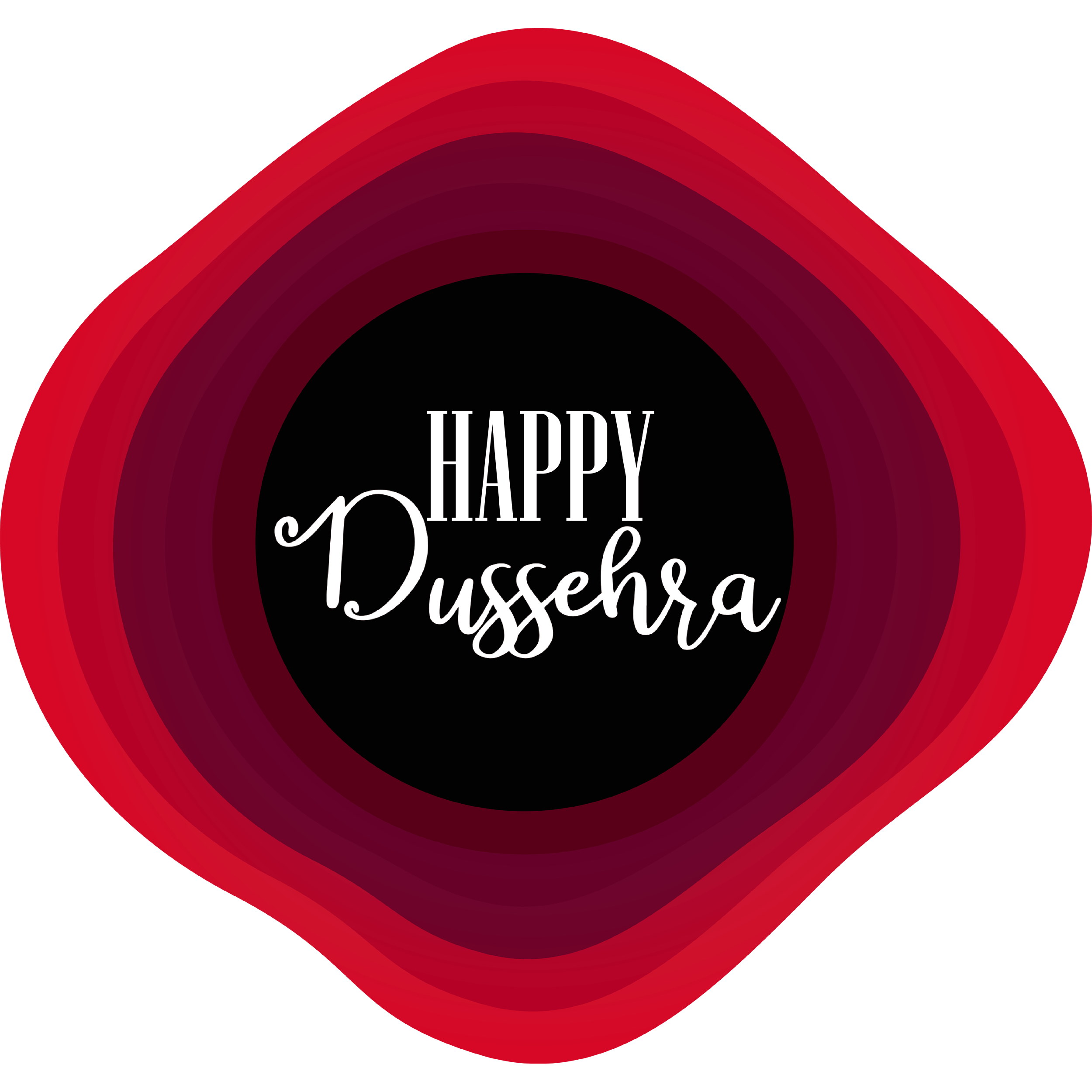Happy Dussehra Black Transparent Image