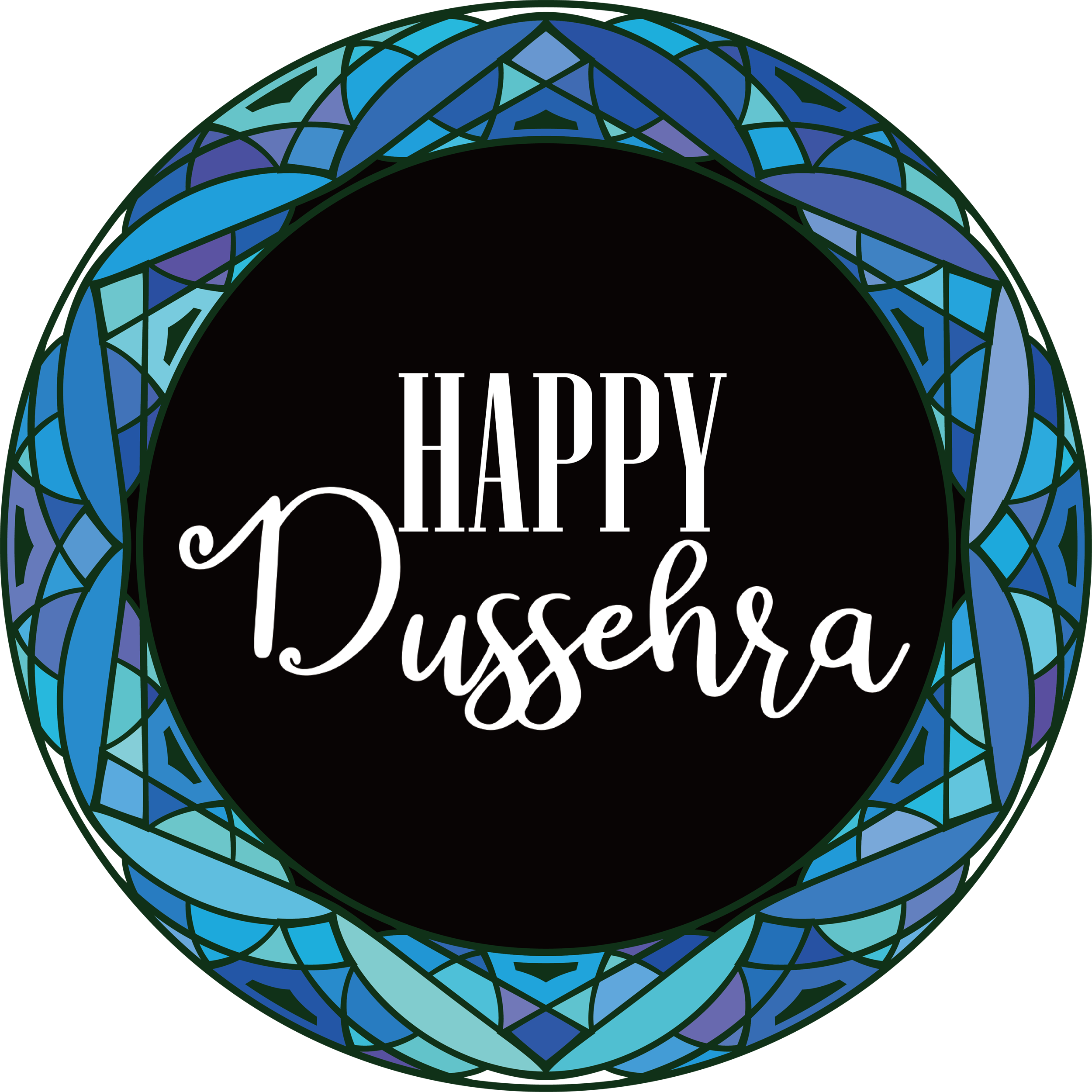 Happy Dussehra Black Transparent Photo