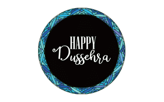 Happy Dussehra Black