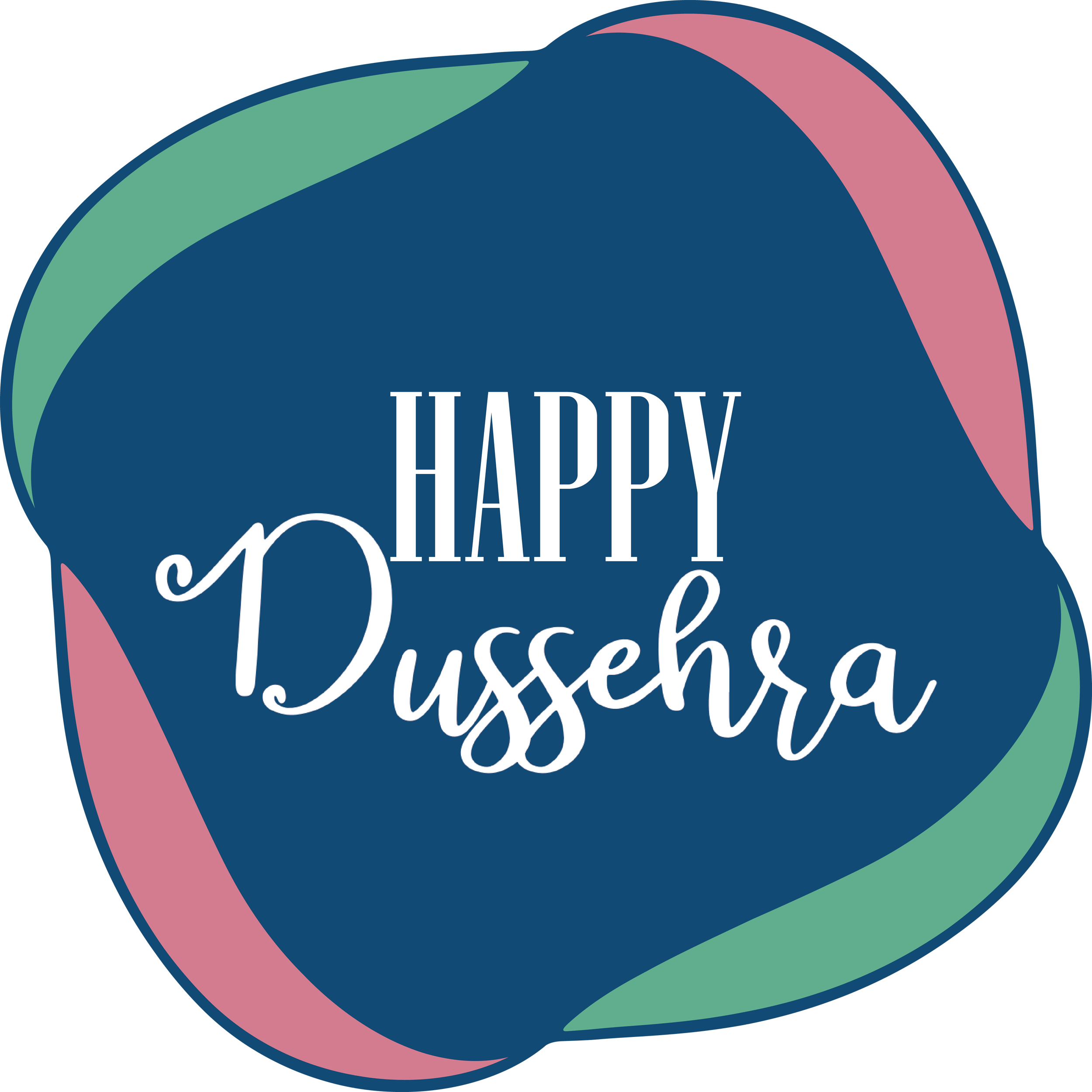 Happy Dussehra Blue Transparent Picture