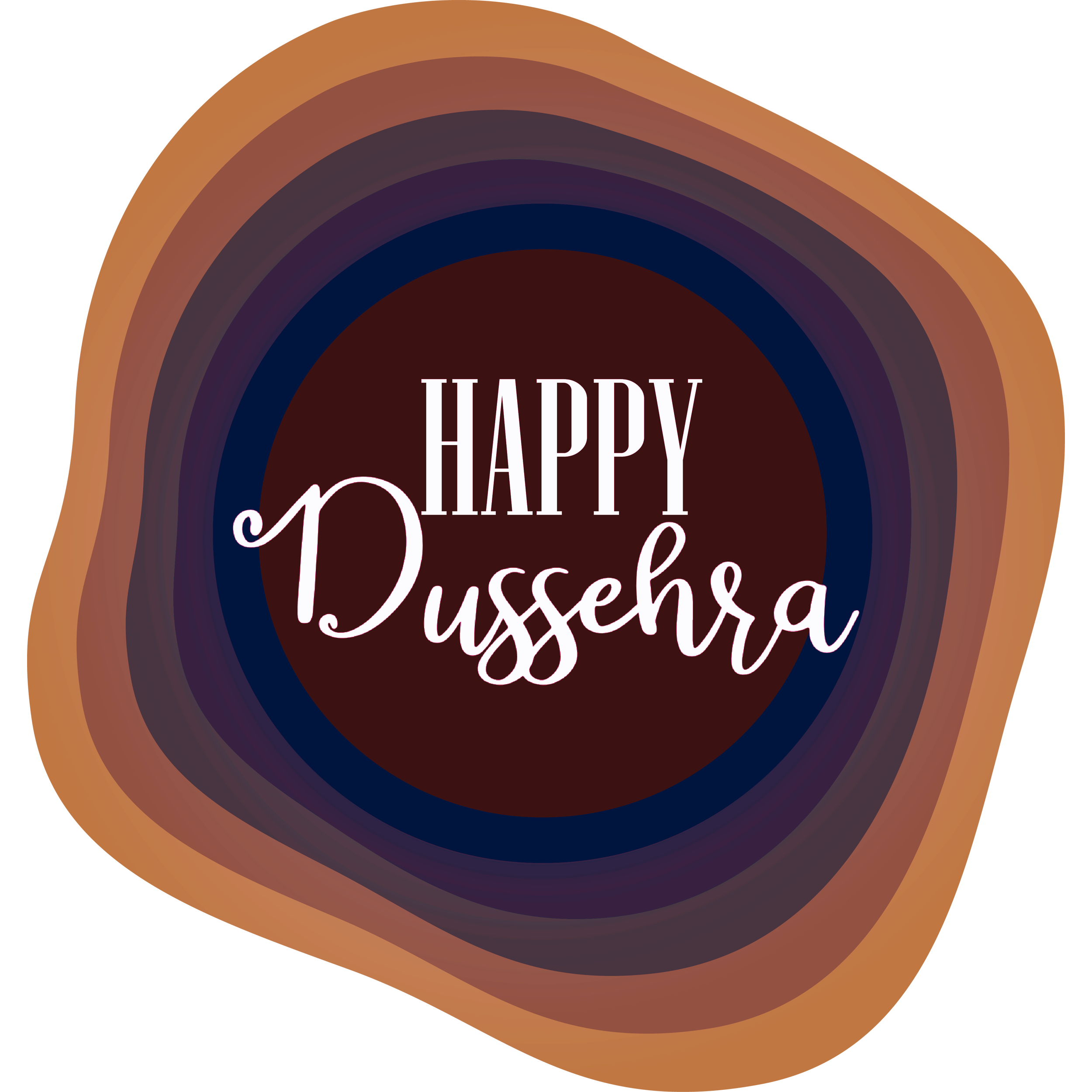 Happy Dussehra Brown Transparent Image