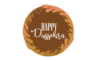 Happy Dussehra Brown