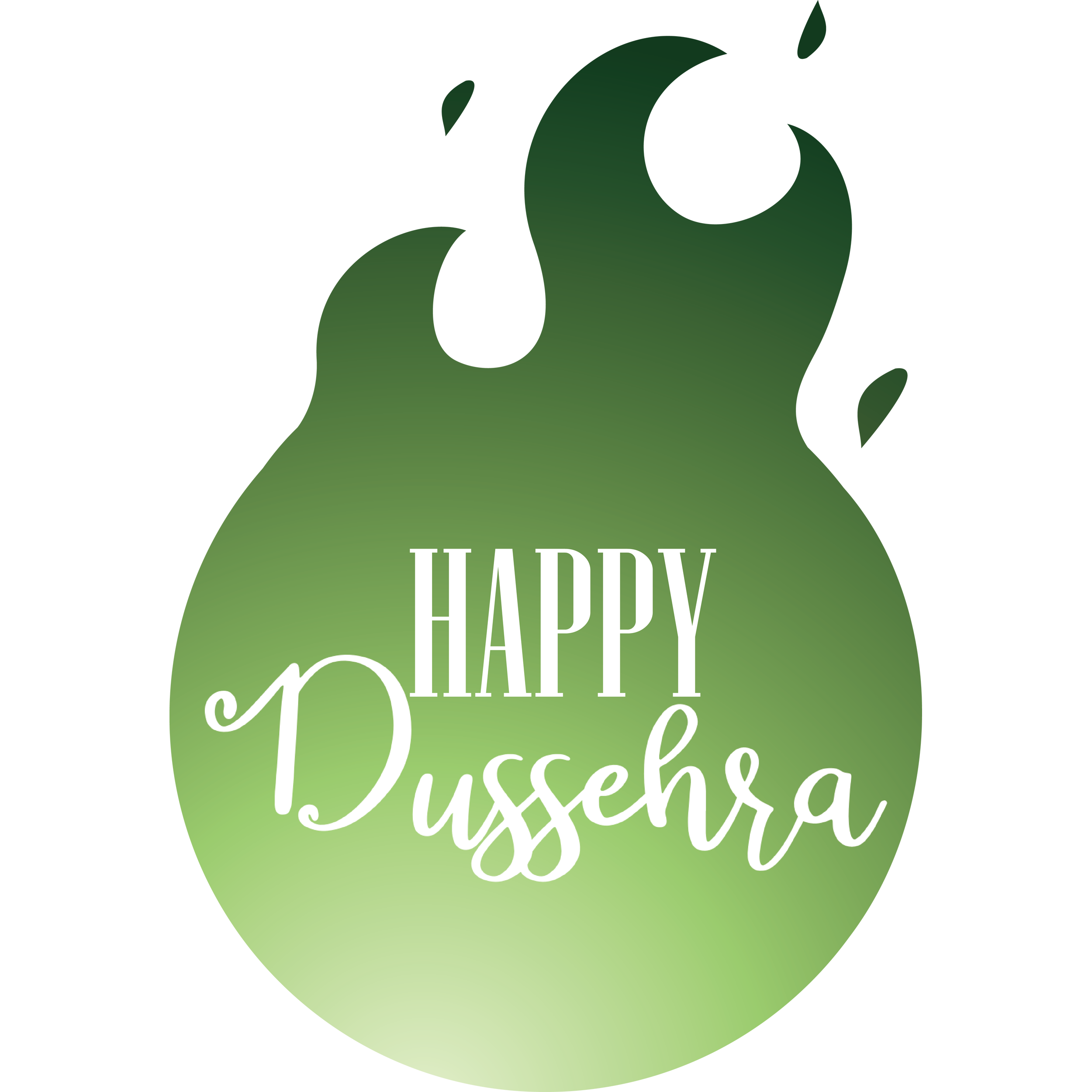 Happy Dussehra Green Transparent Gallery