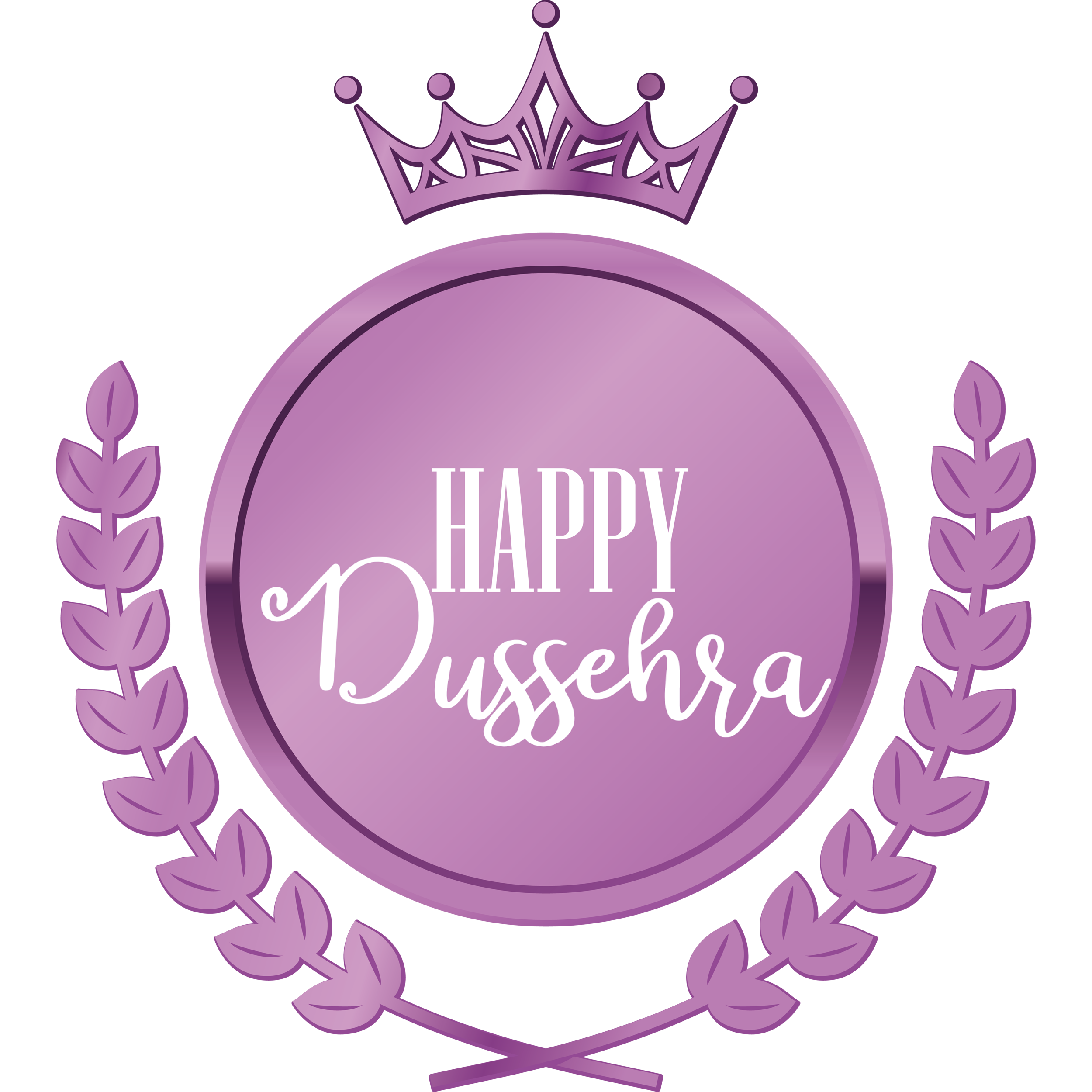 Happy Dussehra Purple Transparent Photo