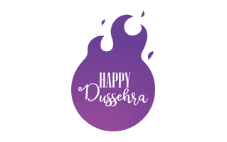 Happy Dussehra Purple