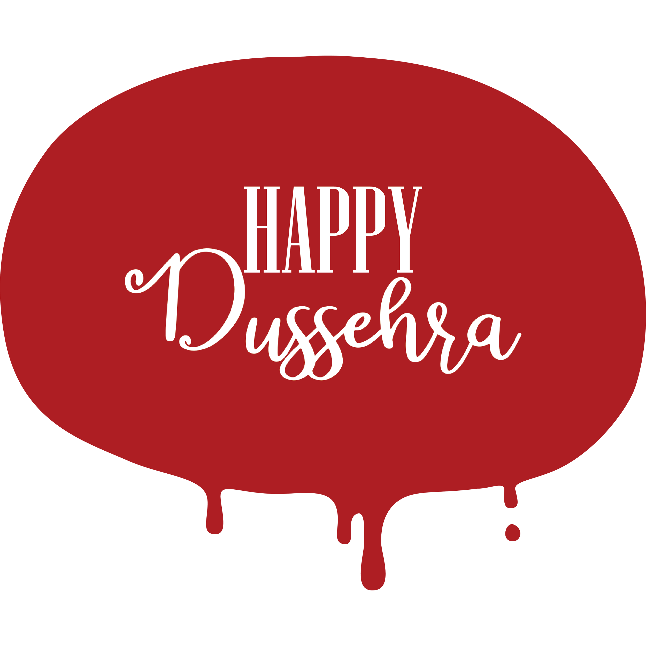 Happy Dussehra Red Transparent Image