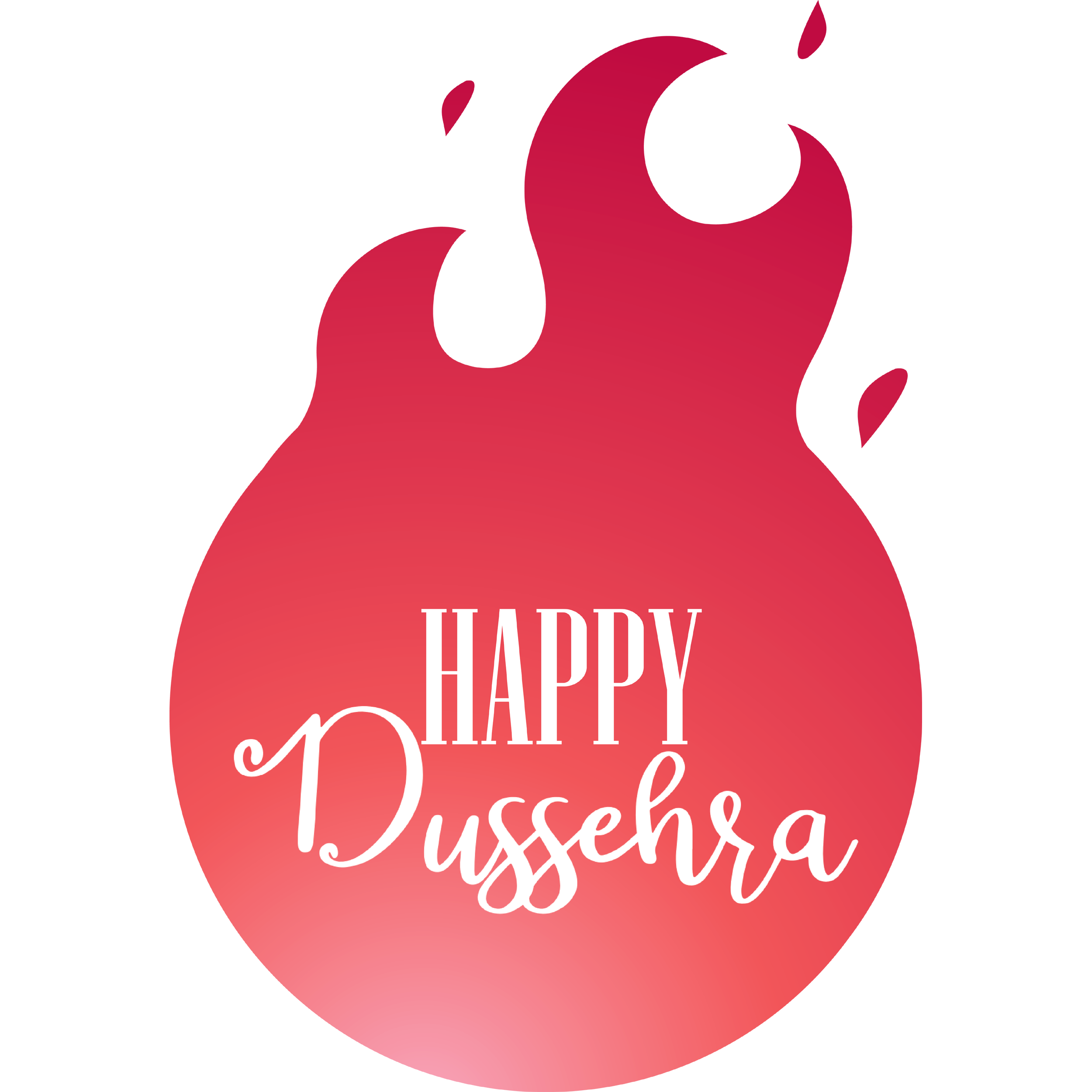 Happy Dussehra Red Transparent Photo