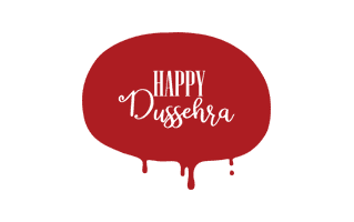 Happy Dussehra Red