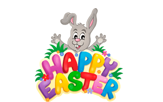 Happy Easter Text PNG