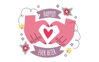 Happy Ever After Sticker PNG