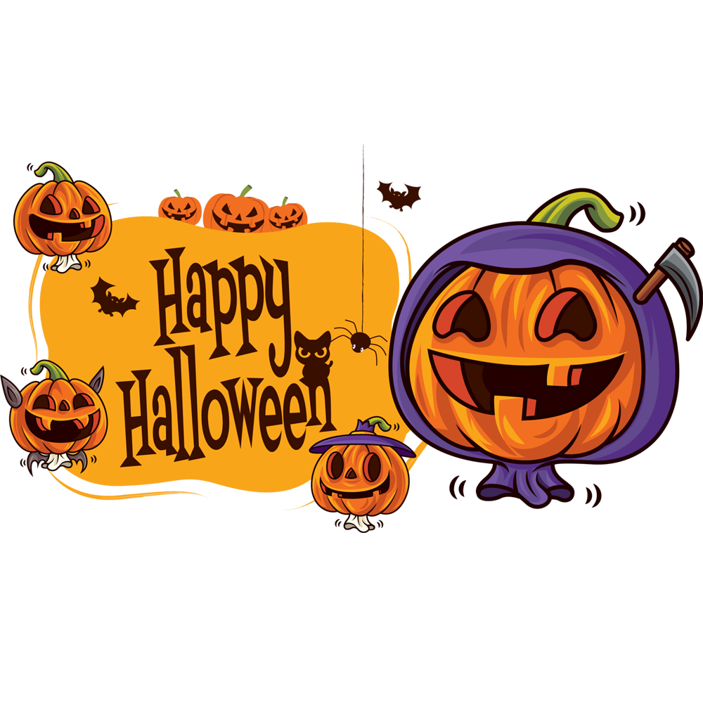 Happy Halloween Pumpkin  Transparent Photo