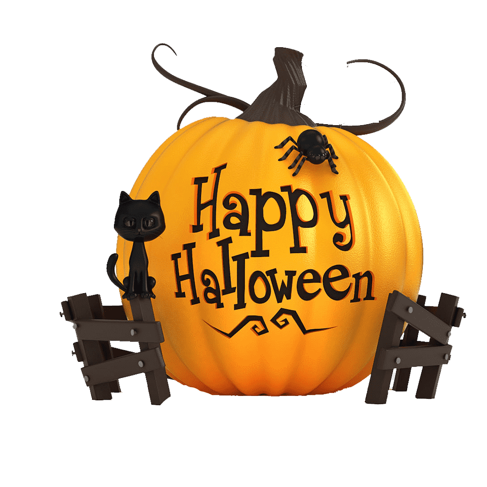 Happy Halloween Pumpkin  Transparent Clipart