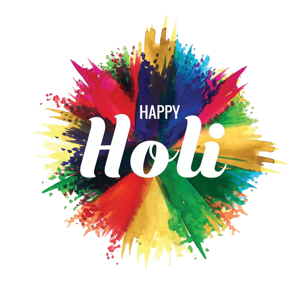 Happy Holi Text Transparent Photo