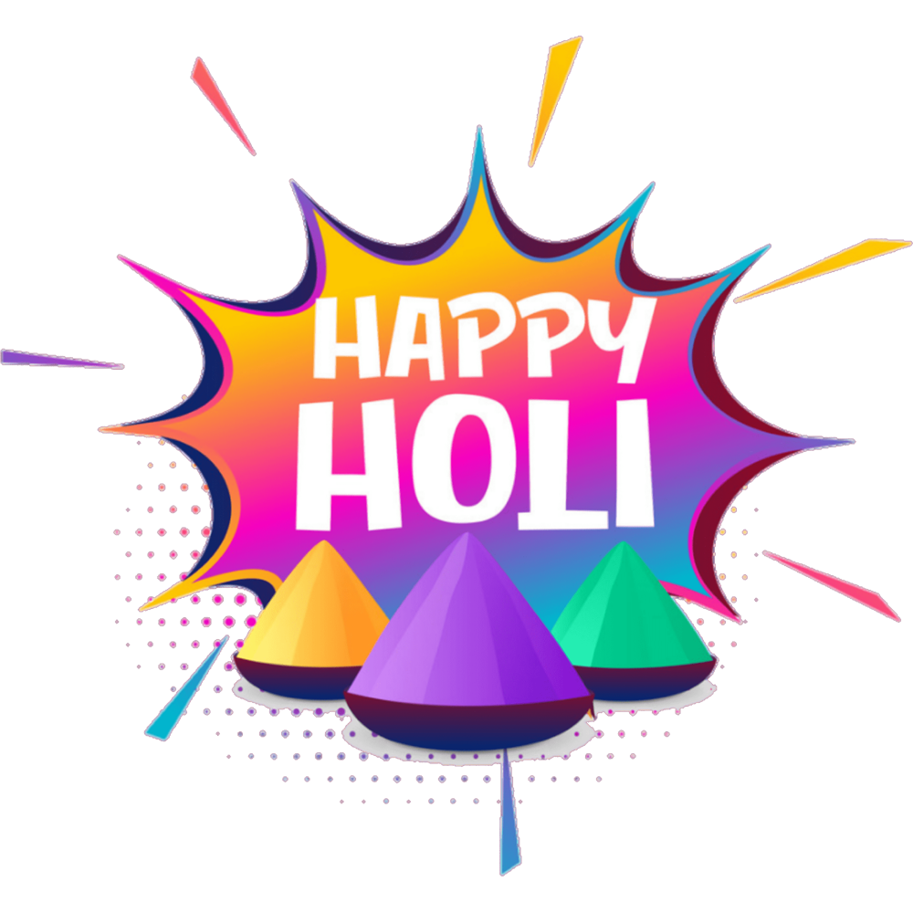 Happy Holi Wishes Transparent Clipart